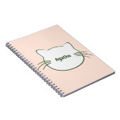 Aangepaste naam op katvorm ontwerp notitieboek (Rechterzijde)