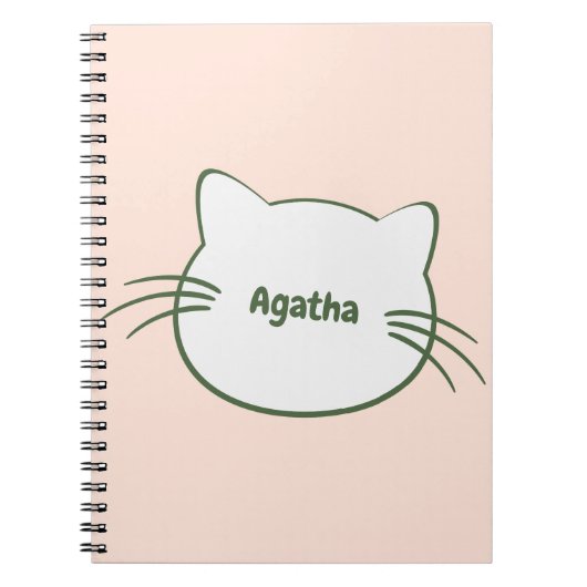 Aangepaste naam op katvorm ontwerp notitieboek (Voorkant)