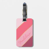 Aangepaste naam op  Roos met lege strepen Bagagelabel (Achterkant verticaal)