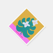 Aangepaste naam op schattig palm verjaard modern b servet (Hoek)