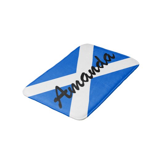 Aangepaste naam op Schotse vlag bmcnt Badmat (Gekanteld)