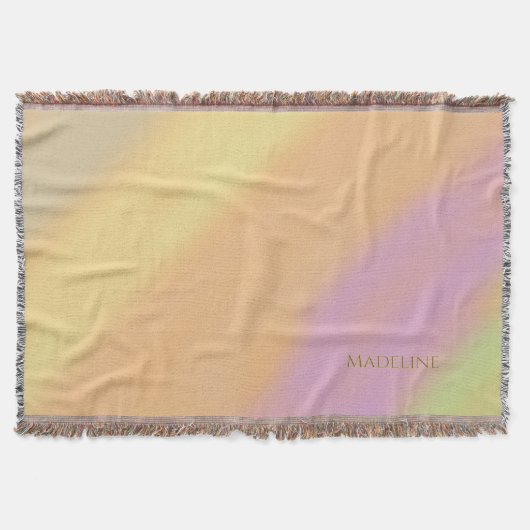 Aangepaste naam op watten Candy Kleuren Deken (Voorkant)
