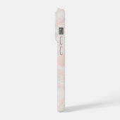 Aangepaste Naam Opal Stone Design Roos Gold iPhone Hoesje (Linkerkant)