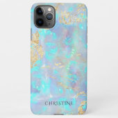 Aangepaste naam Opal Stone iPhone Hoesje (Achterkant)