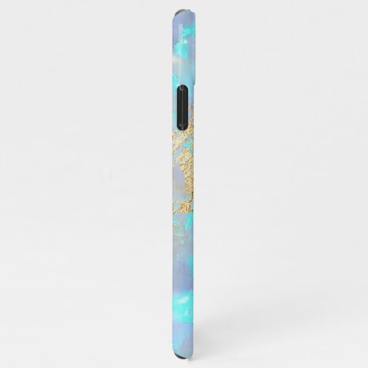 Aangepaste naam Opal Stone iPhone Hoesje (Rechterkant)