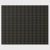 Aangepaste naam Opgerichte datum Goud Schrift Choc Cadeaupapier (Vlak)