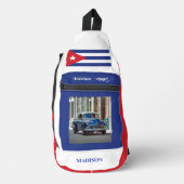 Aangepaste naam (& optioneel Foto) Havana Cuba Sling Bag (Voorkant)