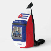 Aangepaste naam (& optioneel Foto) Havana Cuba Sling Bag (Rechterhoek)