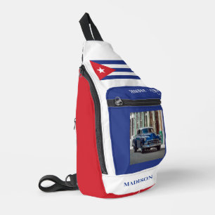 Aangepaste naam (& optioneel Foto) Havana Cuba Sling Bag