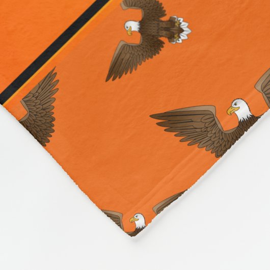Aangepaste naam oranje adelaars fleece deken (Hoek)