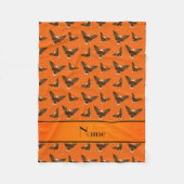 Aangepaste naam oranje adelaars fleece deken (Voorkant)
