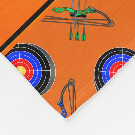 Aangepaste naam oranje boogkunst fleece deken (Hoek)