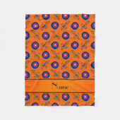 Aangepaste naam oranje boogkunst fleece deken (Voorkant)