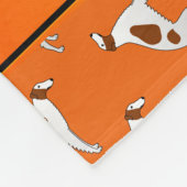 Aangepaste naam oranje borzoi-hondenpatroon fleece deken (Hoek)