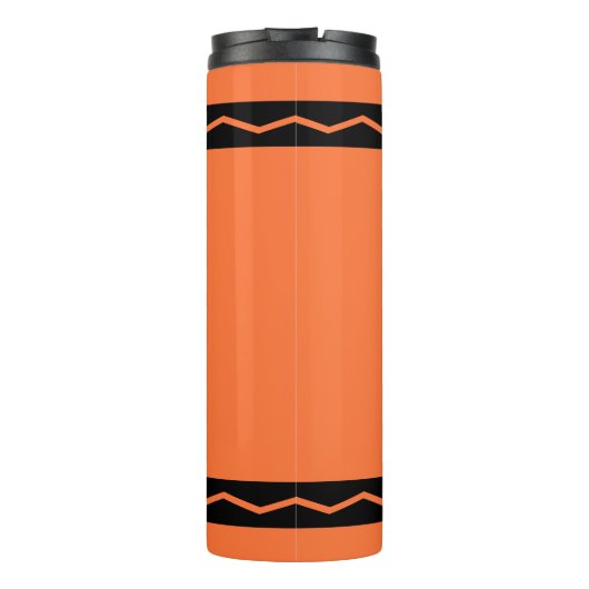 Aangepaste naam Oranje Crayon Travel Mug Drink Tum Thermosbeker (Achterkant)