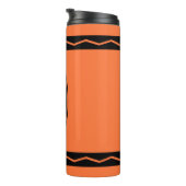 Aangepaste naam Oranje Crayon Travel Mug Drink Tum Thermosbeker (Geroteerd rechts)