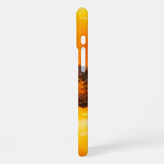 Aangepaste naam Oranje Daisy Close-up foto iPhone Hoesje (Linkerkant)