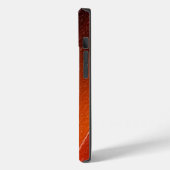 Aangepaste naam oranje gestructureerd patroon Case-Mate iPhone case (Achterkant / Links)
