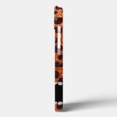 Aangepaste naam oranje glitterblad afdrukken Case-Mate iPhone case (Achterkant / Links)
