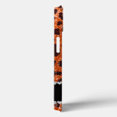 Aangepaste naam oranje glitterblad afdrukken Case-Mate iPhone case (Achterkant / Rechts)