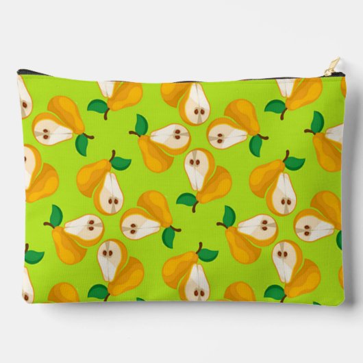 Aangepaste naam oranje peren op groen etui (Achterkant)