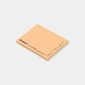 Aangepaste naam Oranje plakbord Post-it® Notes (Schuin)