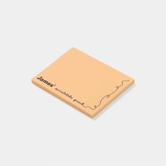 Aangepaste naam Oranje plakbord Post-it® Notes (Schuin)