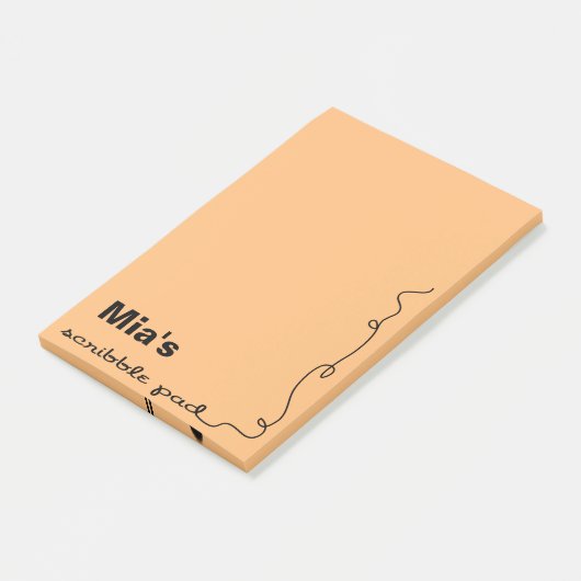 Aangepaste naam Oranje plakbord Post-it® Notes (Schuin)