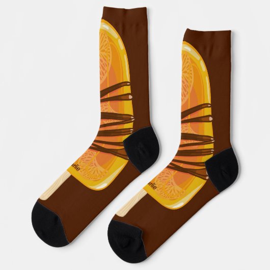 Aangepaste naam Oranje pop Sokken (Links)