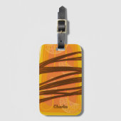 Aangepaste naam Oranje Popsicle Bagagelabel (Voorkant (verticaal))