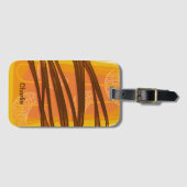 Aangepaste naam Oranje Popsicle Bagagelabel (Voorkant (horizontaal))