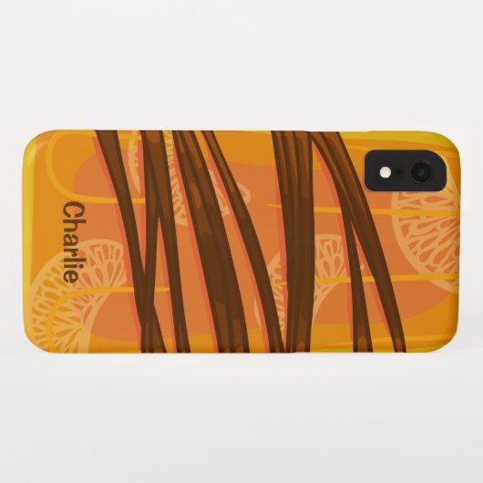 Aangepaste naam Oranje Populaire telefoongevallen Case-Mate iPhone Case (Achterkant (horizontaal))