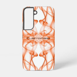 Aangepaste naam Oranje rook symmetrische witte Samsung Galaxy Hoesje