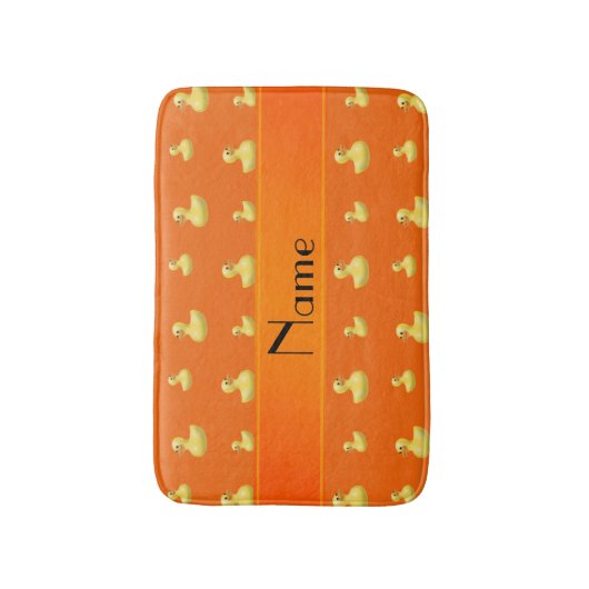 Aangepaste naam oranje rubbereenpatroon badmat (Voorkant Verticaal)