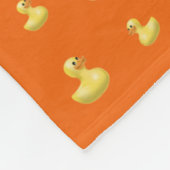 Aangepaste naam oranje rubbereenpatroon fleece deken (Hoek)