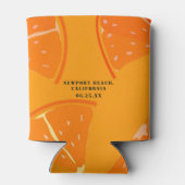 Aangepaste naam Oranje Slice Bachelorette Koelbox Blikjeskoeler (Achterkant)