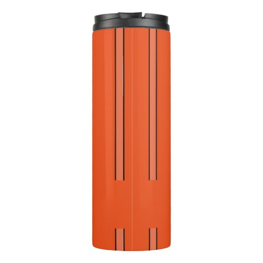 Aangepaste naam oranje strepen thermosbeker (Achterkant)