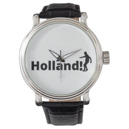 Aangepaste naam Oranje supporter Horloge