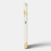 Aangepaste naam oranje tropische bladeren crème Case-Mate iPhone case (Achterkant / Links)