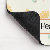 Aangepaste naam oranje tropische bladeren crème muismat (Hoek)