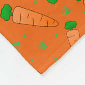 Aangepaste naam oranje wortelen fleece deken (Hoek)