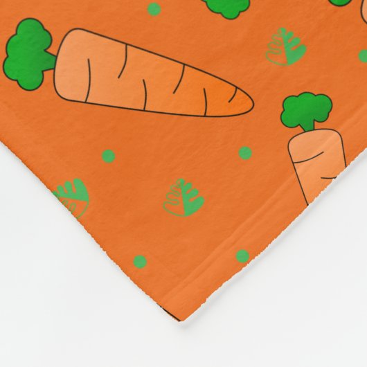 Aangepaste naam oranje wortelen fleece deken (Hoek)