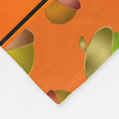 Aangepaste naam oranje zuren fleece deken (Hoek)