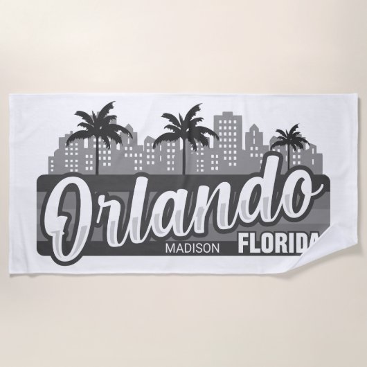 Aangepaste naam Orlando Florida Strandlaken (Voorkant)