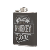 Aangepaste NAAM Oude Deluxe drank label Whiskey Ba Heupfles (Links)