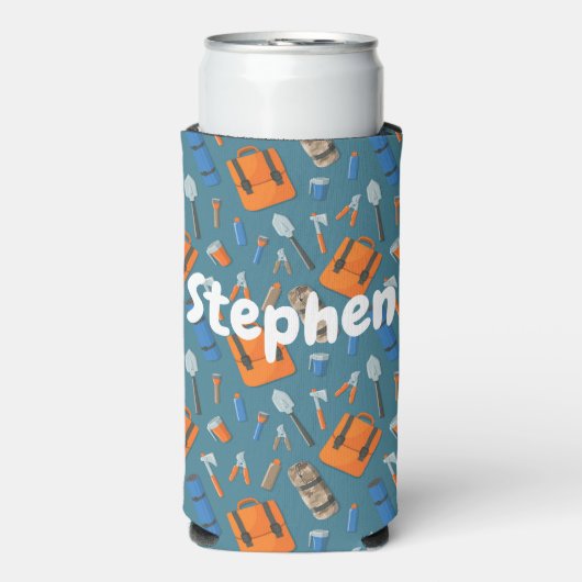 Aangepaste Naam Outdoor Gear Pattern Koelbox Seltzer Blikjeskoeler (Seltzer Voorkant)