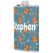 Aangepaste Naam Outdoor Gear Pattern Vinyl Heupfles (Links)