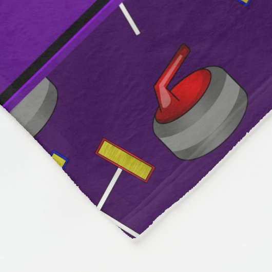 Aangepaste naam paars curling patroon fleece deken (Hoek)