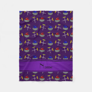 Aangepaste naam paars curling patroon fleece deken