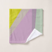 Aangepaste naam Paars Groen Stijlvol Geometrisch Bad Handdoek (Wasdoekje)